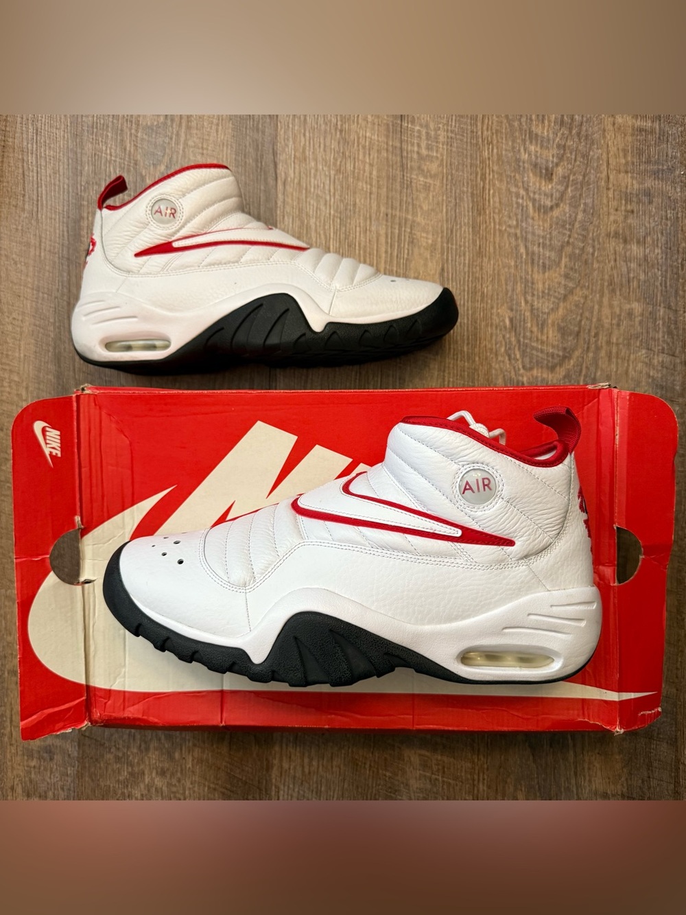 Nike Air Shake Ndestrukt Retro Bulls 2017 White Red Dennis Rodman